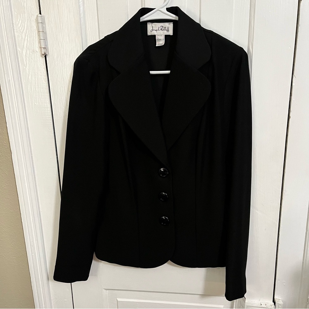 Joseph Ribkoff Blazer Suit Jacket Black Size 8 R2